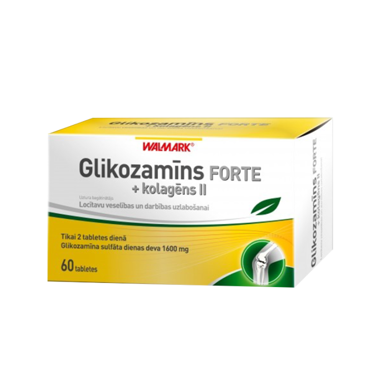 GLIKOZAMĪNS FORTE+KOLAGĒNS II tabletes N60 / WALMARK
